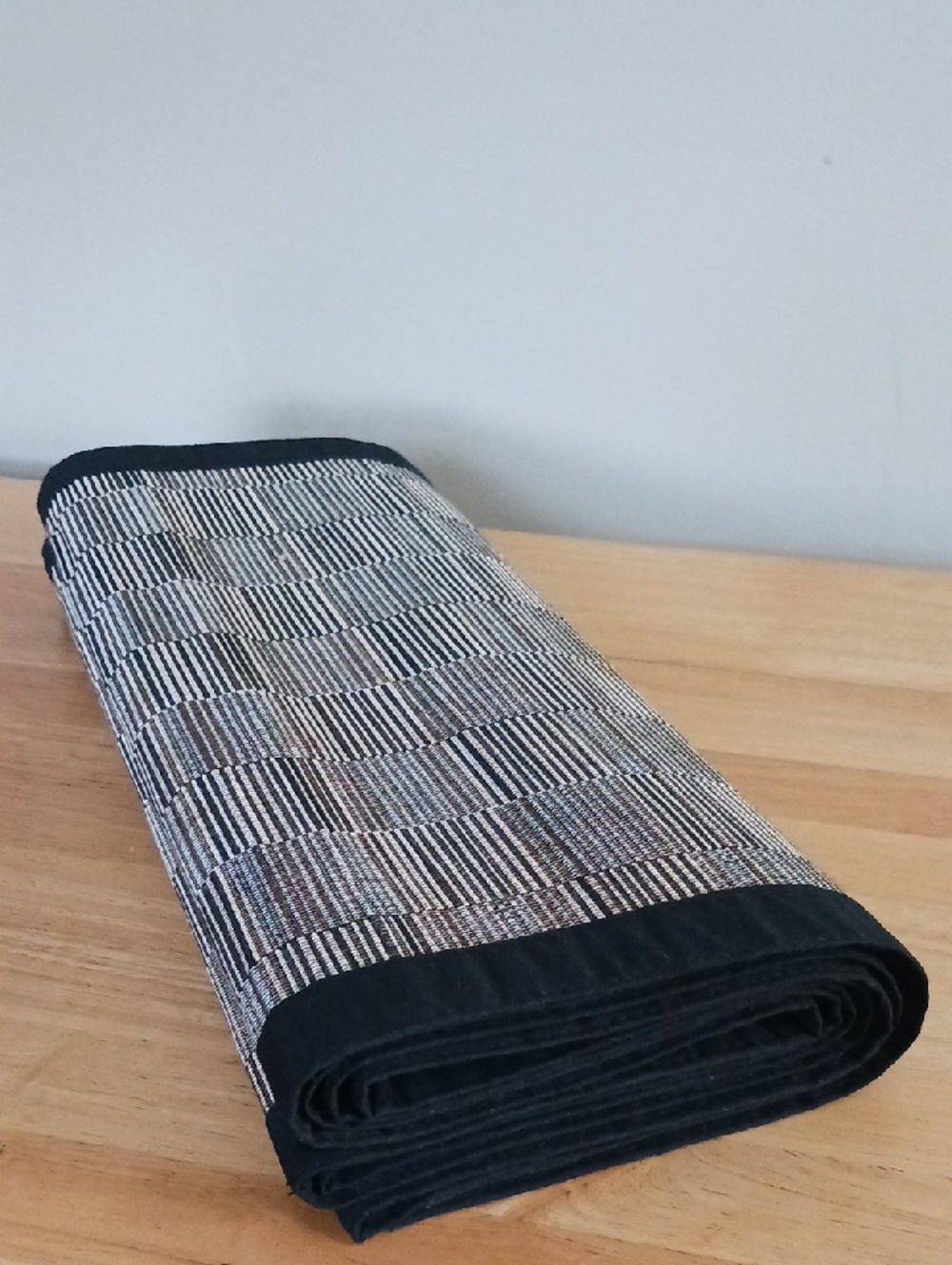 Crate & Barrel Woven Rafia/Cotton Texured Table Runner - Picture 8 of 9